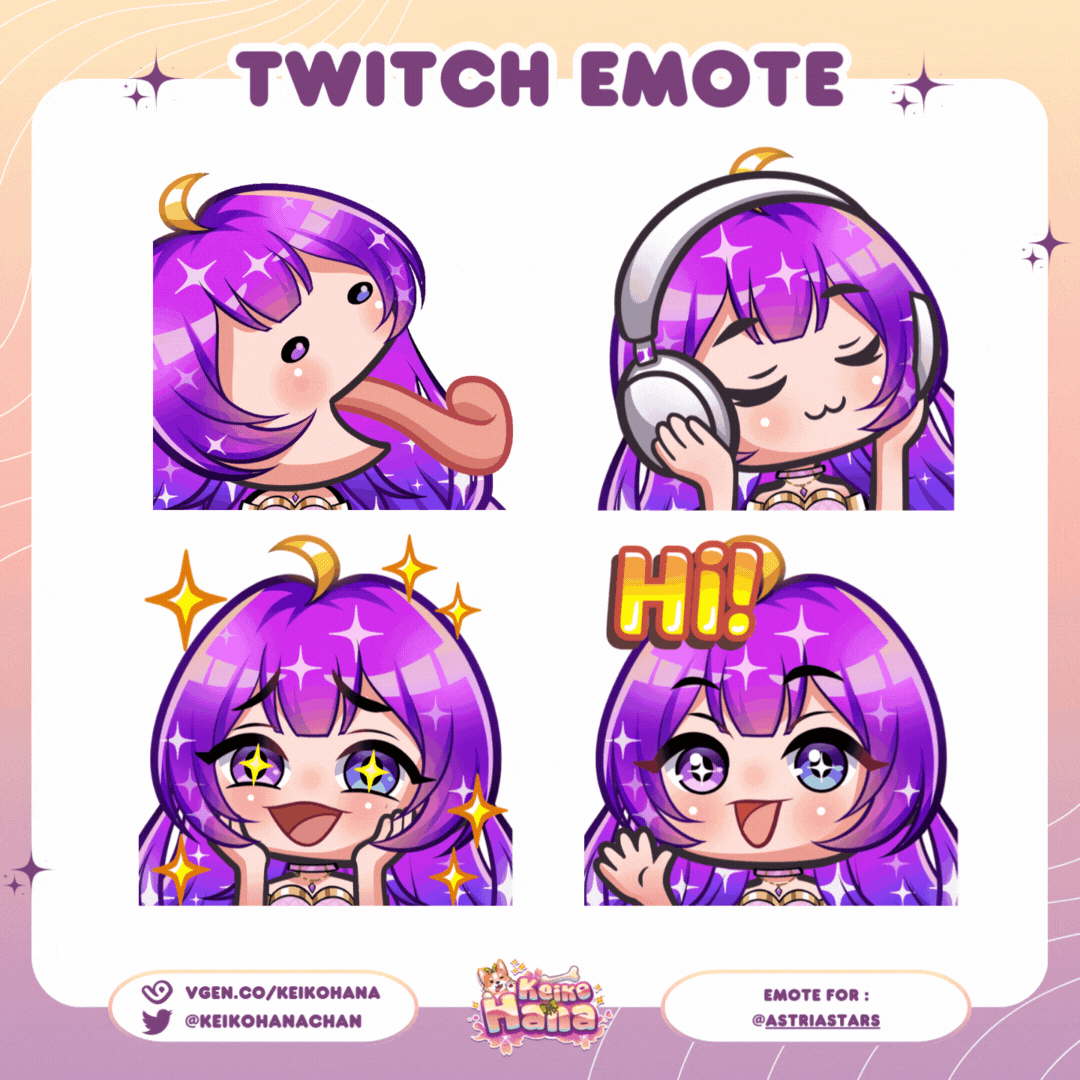 LICK SCREEN ANIMATED EMOTE, HEADPHONE, STARRY EYES , AND HI STATIC EMOTE!